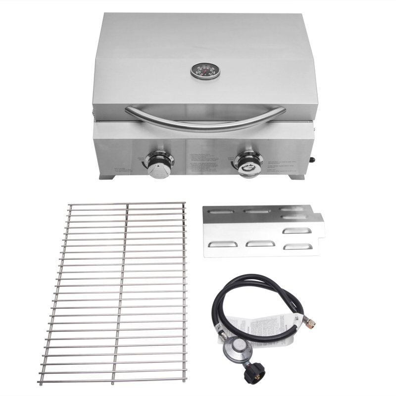 Winado Stainless Steel 2Burner Flat Top Propane Gas Grill & Reviews
